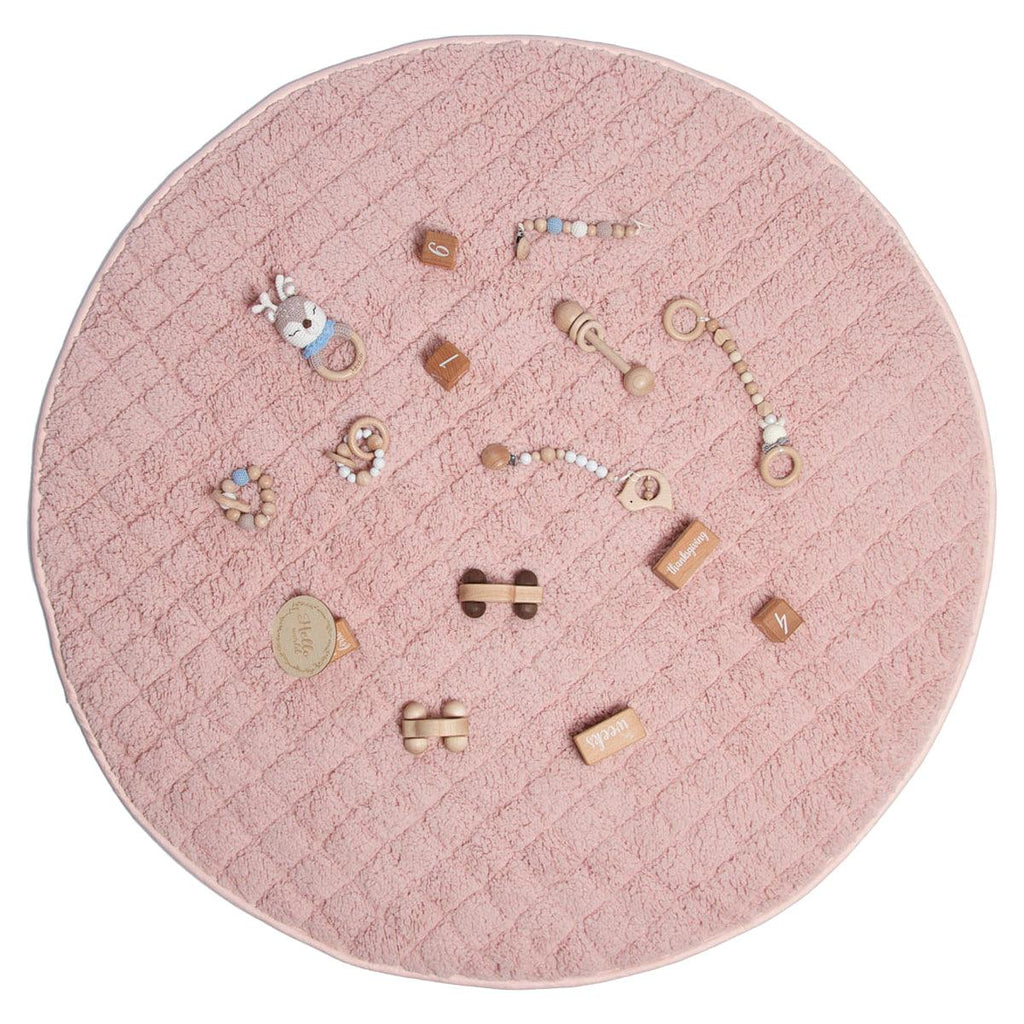 Sherpa & Cotton Baby Playmat - Blush Sherpa