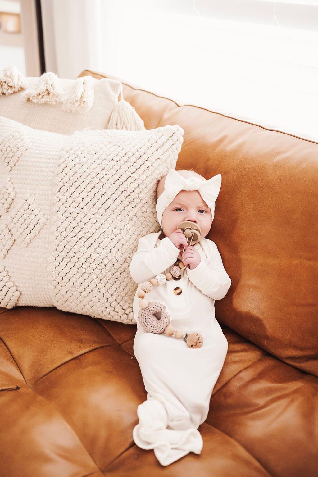 Crochet Moon Pacifier Clip