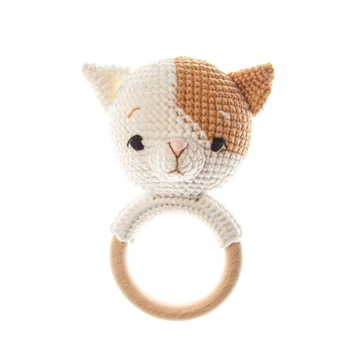 Handmade Cat Crochet Rattle