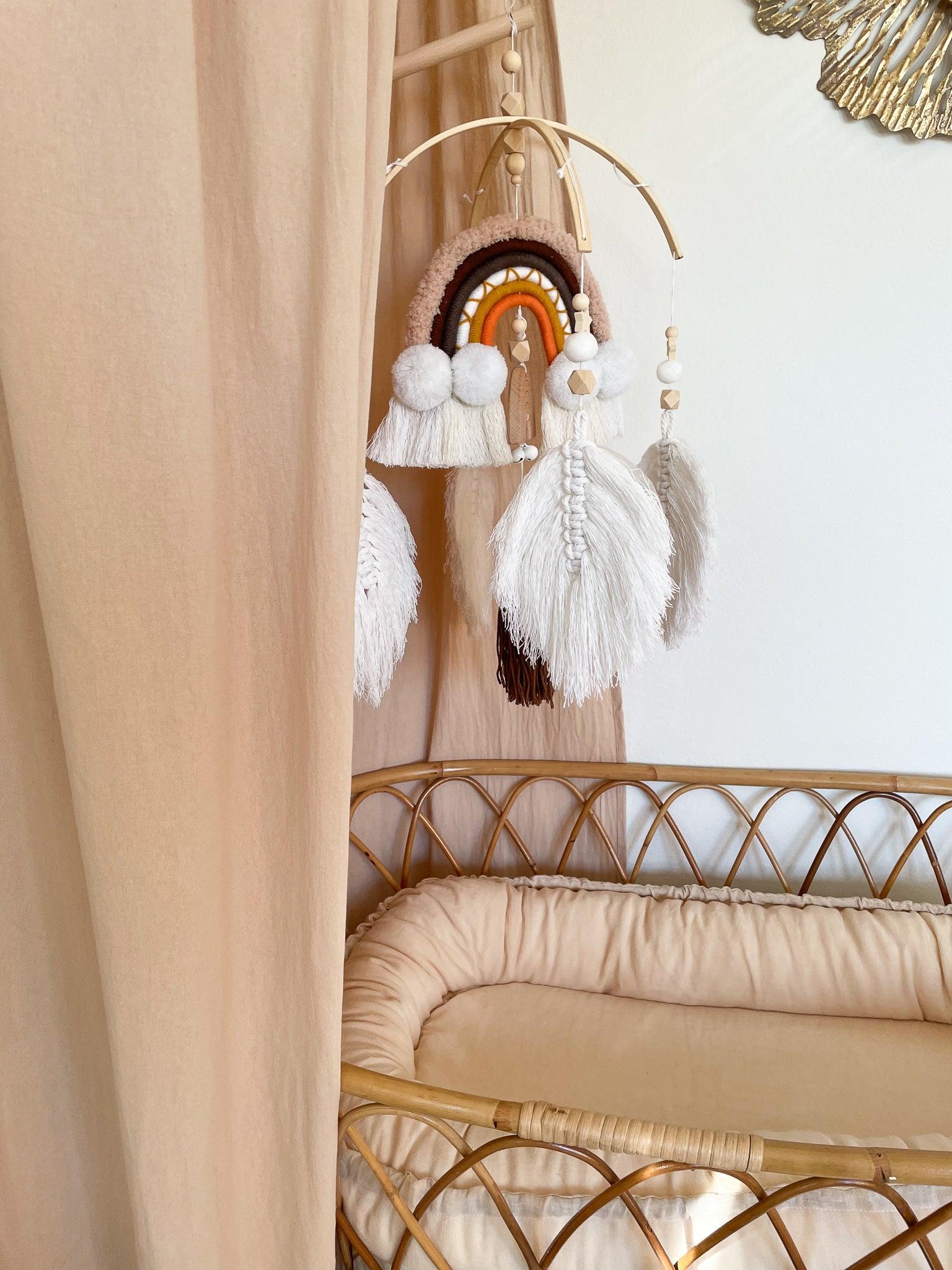 Handmade Vintage Nursery Mobile |  Fairytale Rainbow