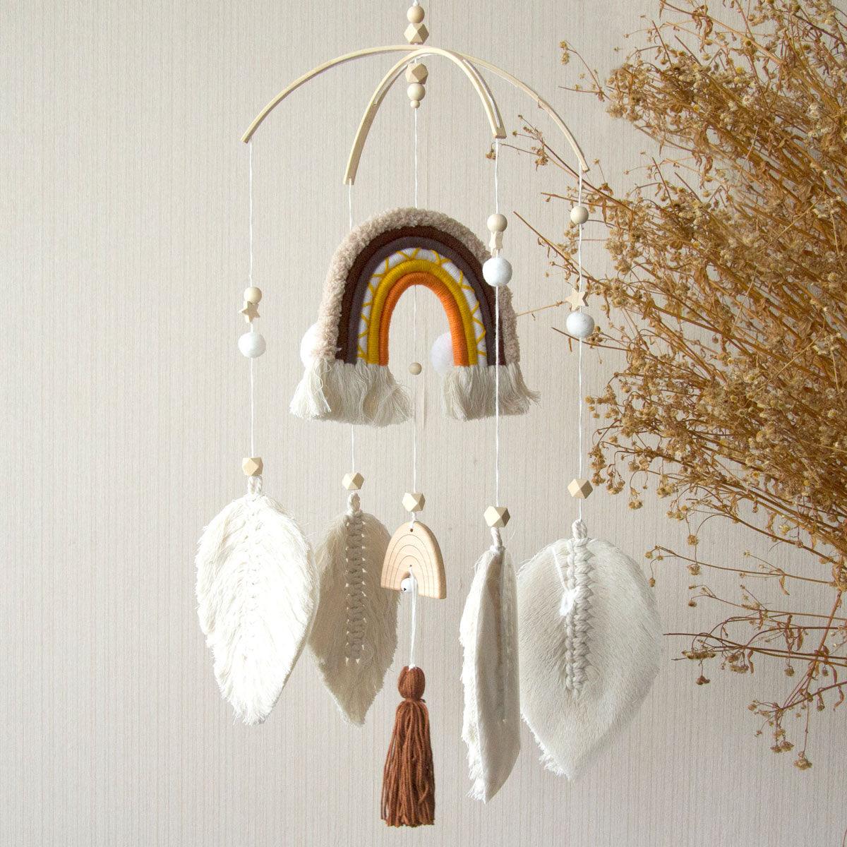 Handmade Vintage Nursery Mobile |  Fairytale Rainbow